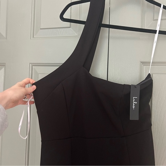 NWT Lulus Your Majesty One Shoulder Mermaid Maxi Black Formal Cocktail Dress. - Picture 8 of 10